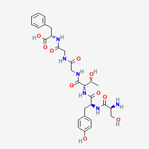 molecular formula C29H38N6O10 B14219902 L-Seryl-L-tyrosyl-L-threonylglycylglycyl-L-phenylalanine CAS No. 561308-48-3