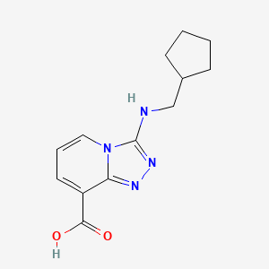 molecular formula C13H16N4O2 B1421992 3-[(Cyclopentylmethyl)amino][1,2,4]triazolo[4,3-a]pyridine-8-carboxylic acid hydrochloride CAS No. 1255147-50-2