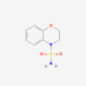 molecular formula C8H10N2O3S B1421995 3,4-dihydro-2H-1,4-benzoxazine-4-sulfonamide CAS No. 1235441-42-5