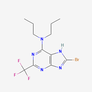 8-bromo-N,N-dipropyl-2-(trifluoromethyl)-7H-purin-6-amine