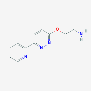 molecular formula C11H12N4O B1422003 {2-[(6-Pyridin-2-ylpyridazin-3-yl)oxy]ethyl}amine CAS No. 1283108-37-1