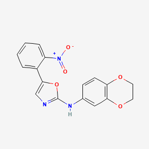 N-(2,3-Dihydro-1,4-benzodioxin-6-yl)-5-(2-nitrophenyl)-1,3-oxazol-2-amine