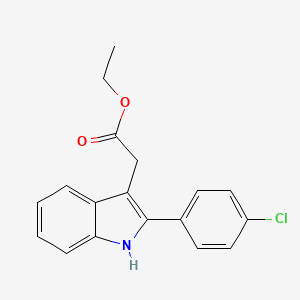 Ethyl [2-(4-chlorophenyl)-1H-indol-3-yl]acetate