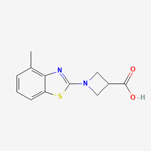 molecular formula C12H12N2O2S B1422007 1-(4-Methyl-1,3-benzothiazol-2-yl)azetidine-3-carboxylic acid CAS No. 1283108-45-1