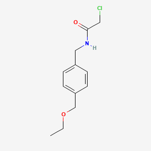molecular formula C12H16ClNO2 B1422013 2-chloro-N-{[4-(ethoxymethyl)phenyl]methyl}acetamide CAS No. 1311314-43-8