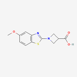 molecular formula C12H12N2O3S B1422015 1-(5-Methoxy-1,3-benzothiazol-2-yl)azetidine-3-carboxylic acid CAS No. 1283109-60-3