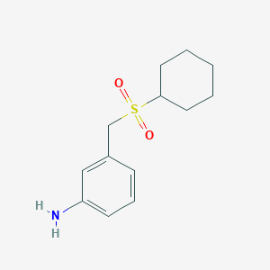 molecular formula C13H19NO2S B1422019 3-[(Cyclohexanesulfonyl)methyl]aniline CAS No. 1184212-16-5