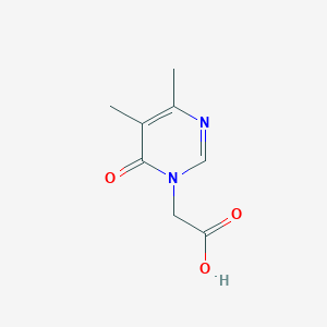 molecular formula C8H10N2O3 B1422020 (4,5-dimethyl-6-oxopyrimidin-1(6H)-yl)acetic acid CAS No. 1216060-16-0