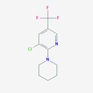 molecular formula C11H12ClF3N2 B1422032 3-氯-2-(1-哌啶基)-5-(三氟甲基)-吡啶 CAS No. 1219967-90-4