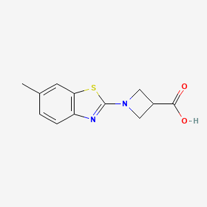 molecular formula C12H12N2O2S B1422033 1-(6-甲基-1,3-苯并噻唑-2-基)氮杂环丁烷-3-羧酸 CAS No. 1283108-71-3