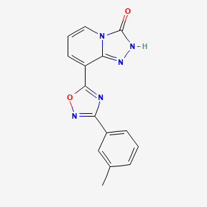 molecular formula C15H11N5O2 B1422037 8-[3-(3-甲基苯基)-1,2,4-恶二唑-5-基][1,2,4]三唑并[4,3-a]吡啶-3(2H)-酮 CAS No. 1239848-75-9