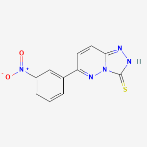 molecular formula C11H7N5O2S B1422039 6-(3-硝基苯基)-[1,2,4]三唑并[4,3-b]哒嗪-3-硫醇 CAS No. 1225716-17-5