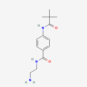 molecular formula C14H21N3O2 B1422047 N-(2-氨基乙基)-4-叔丁酰氨基苯甲酰胺 CAS No. 1286713-56-1