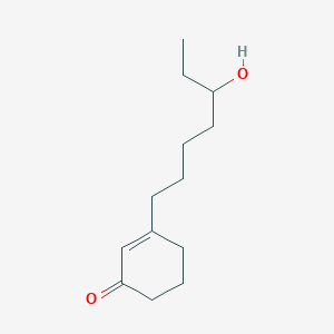 molecular formula C13H22O2 B14220499 3-(5-Hydroxyheptyl)cyclohex-2-EN-1-one CAS No. 564468-26-4