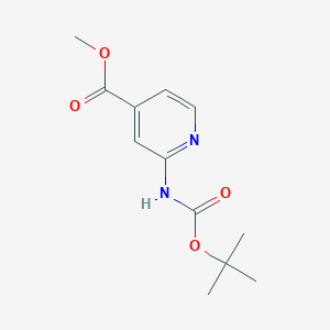 molecular formula C12H16N2O4 B1422050 2-(Boc-氨基)异烟酸甲酯 CAS No. 639091-75-1