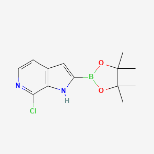 molecular formula C13H16BClN2O2 B1422052 7-氯-2-(4,4,5,5-四甲基-1,3,2-二氧杂硼环-2-基)-1H-吡咯并[2,3-C]吡啶 CAS No. 942070-50-0