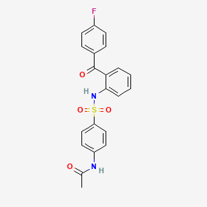 molecular formula C21H17FN2O4S B14220643 N-(4-{[2-(4-Fluorobenzoyl)phenyl]sulfamoyl}phenyl)acetamide CAS No. 827576-95-4