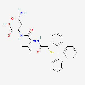 N-{[(Triphenylmethyl)sulfanyl]acetyl}-L-valyl-L-asparagine