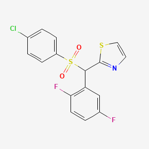 2-[(4-Chlorobenzene-1-sulfonyl)(2,5-difluorophenyl)methyl]-1,3-thiazole