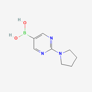 molecular formula C8H12BN3O2 B1422073 (2-(吡咯烷-1-基)嘧啶-5-基)硼酸 CAS No. 955374-13-7