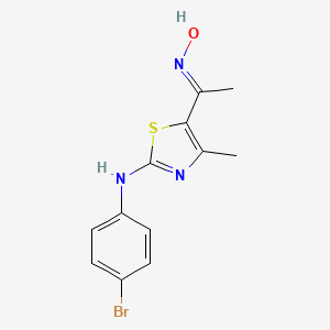 (NE)-N-[1-[2-(4-bromoanilino)-4-methyl-1,3-thiazol-5-yl]ethylidene]hydroxylamine