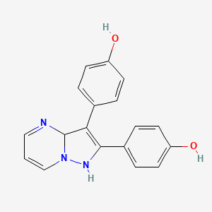 4,4'-(1,3a-Dihydropyrazolo[1,5-a]pyrimidine-2,3-diyl)diphenol