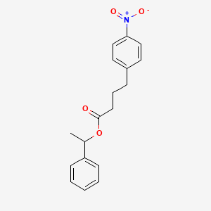 Benzenebutanoic acid, 4-nitro-, 1-phenylethyl ester