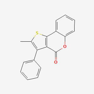 4H-Thieno[3,2-c][1]benzopyran-4-one, 2-methyl-3-phenyl-