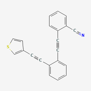 2-({2-[(Thiophen-3-yl)ethynyl]phenyl}ethynyl)benzonitrile