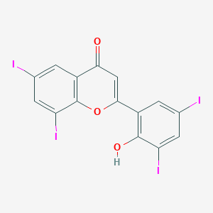 2-(2-Hydroxy-3,5-diiodophenyl)-6,8-diiodo-4H-1-benzopyran-4-one