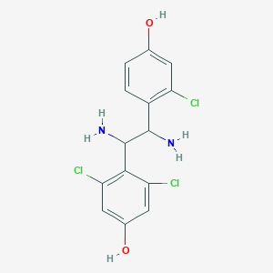 Phenol, 3,5-dichloro-4-[1,2-diamino-2-(2-chloro-4-hydroxyphenyl)ethyl]-