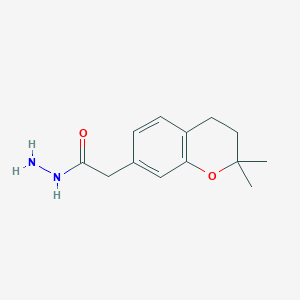 molecular formula C13H18N2O2 B1422090 2-(2,2-二甲基-3,4-二氢-2H-香豆素-7-基)乙酰肼 CAS No. 1291486-05-9