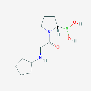molecular formula C11H21BN2O3 B1422092 (2S)-1-[2-(环戊基氨基)乙酰基]吡咯烷-2-硼酸 CAS No. 852329-53-4