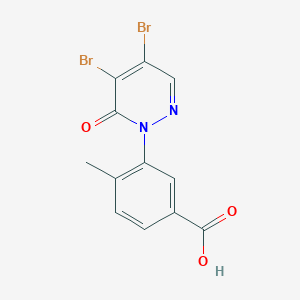 3-(4,5-Dibromo-6-oxopyridazin-1(6h)-yl)-4-methylbenzoic acid