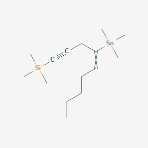 Trimethyl[4-(trimethylstannyl)non-4-EN-1-YN-1-YL]silane