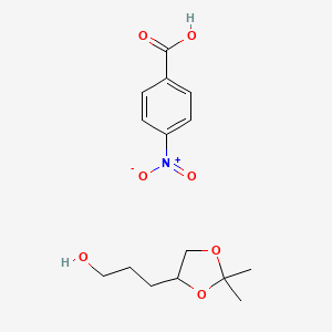 3-(2,2-Dimethyl-1,3-dioxolan-4-yl)propan-1-ol;4-nitrobenzoic acid