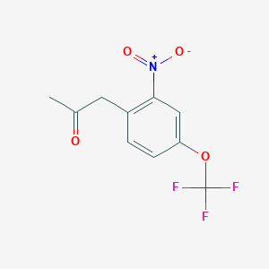 molecular formula C10H8F3NO4 B1422096 1-(2-Nitro-4-(trifluoromethoxy)phenyl)propan-2-one CAS No. 57330-59-3