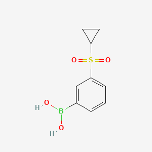 molecular formula C9H11BO4S B1422109 (3-(环丙基磺酰基)苯基)硼酸 CAS No. 1020204-12-9