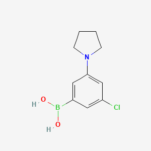 molecular formula C10H13BClNO2 B1422114 3-Chloro-5-(pyrrolidin-1-YL)phenylboronic acid CAS No. 1402238-28-1