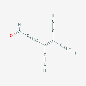 molecular formula C11H4O B14221144 4,5-Diethynylhept-4-ene-2,6-diynal CAS No. 823813-78-1