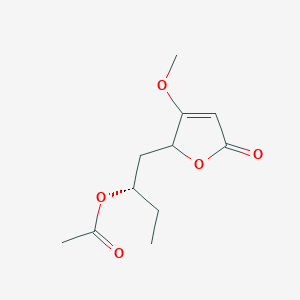 (2S)-1-(3-Methoxy-5-oxo-2,5-dihydrofuran-2-yl)butan-2-yl acetate