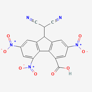 9-(Dicyanomethyl)-2,5,7-trinitro-9H-fluorene-4-carboxylic acid