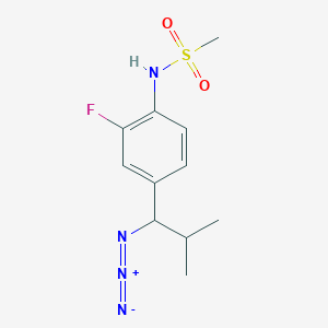 N-[4-(1-Azido-2-methylpropyl)-2-fluorophenyl]methanesulfonamide