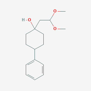 1-(2,2-Dimethoxyethyl)-4-phenylcyclohexan-1-ol