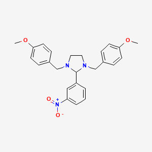 Imidazolidine, 1,3-bis[(4-methoxyphenyl)methyl]-2-(3-nitrophenyl)-