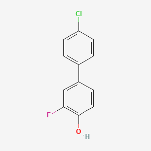 molecular formula C12H8ClFO B1422134 4-(4-氯苯基)-2-氟苯酚 CAS No. 1261944-84-6