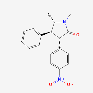 (3S,4S,5S)-1,5-Dimethyl-3-(4-nitrophenyl)-4-phenylpyrrolidin-2-one