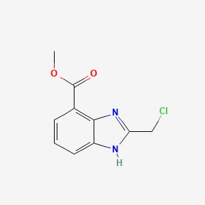 molecular formula C10H9ClN2O2 B1422144 Methyl 2-(chloromethyl)-1H-benzo[d]imidazole-7-carboxylate CAS No. 636574-35-1