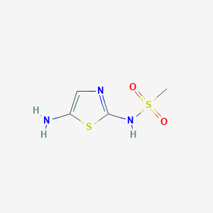 molecular formula C4H7N3O2S2 B14221449 Methanesulfonamide, N-(5-amino-2-thiazolyl)- CAS No. 828920-35-0