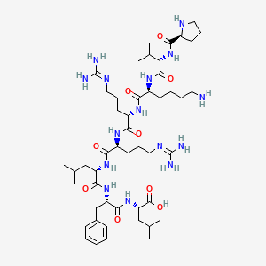 L-Prolyl-L-valyl-L-lysyl-N~5~-(diaminomethylidene)-L-ornithyl-N~5~-(diaminomethylidene)-L-ornithyl-L-leucyl-L-phenylalanyl-L-leucine